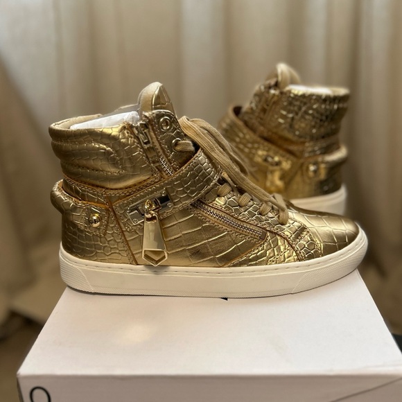 Aldo Metallic High Top Sneakers - Picture 2 of 7